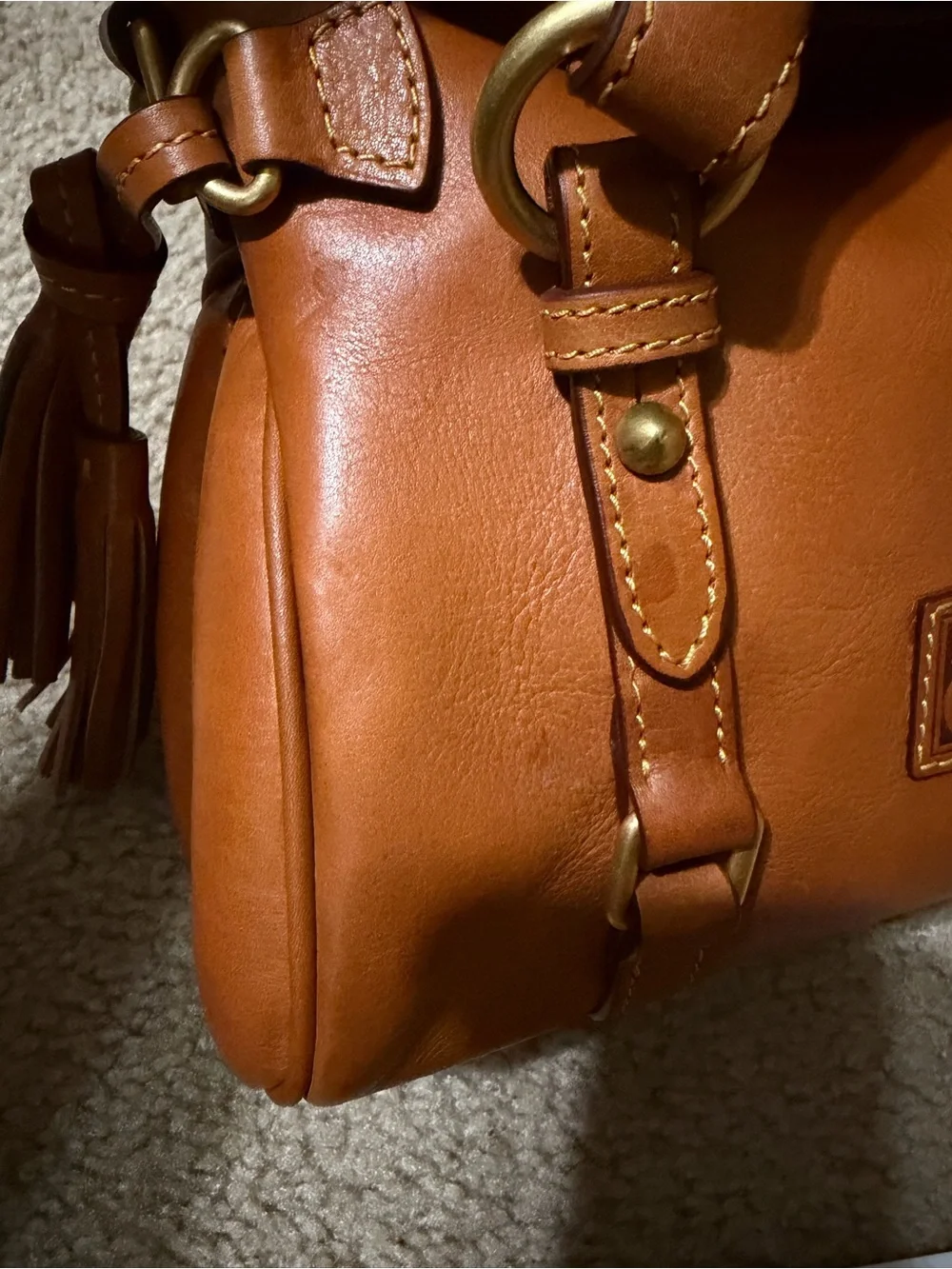 Dooney & Bourke Florentine Micro Satchel Natural
